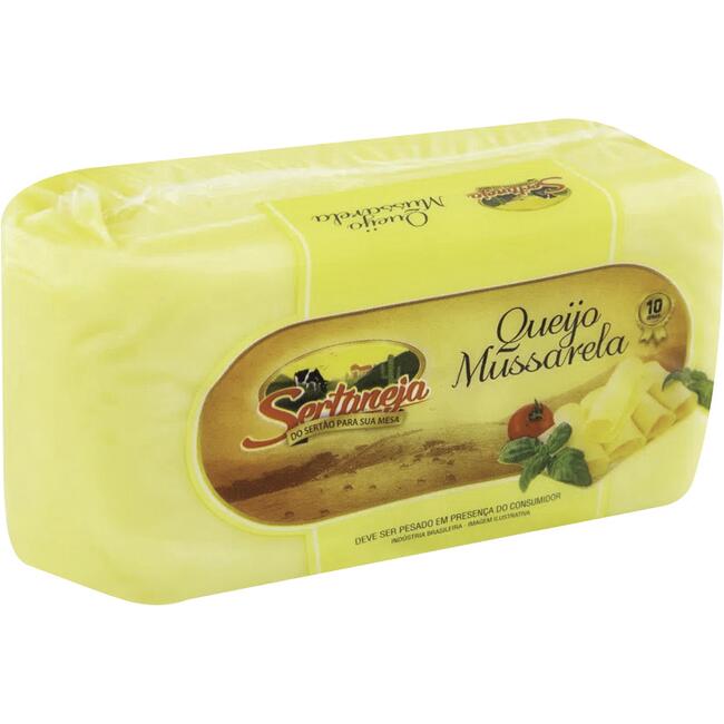 Queijo Mussarela Lanche Sertaneja Preço por quilo na peça
