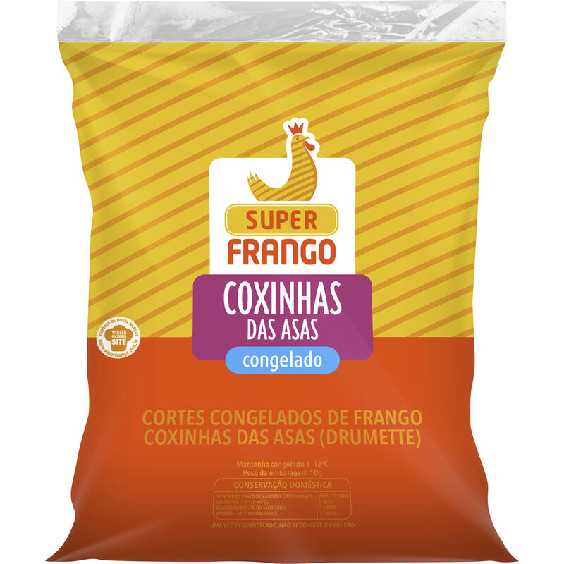 Coxinha da Asa de Frango Super Frango Cong Preço por quilo no pct