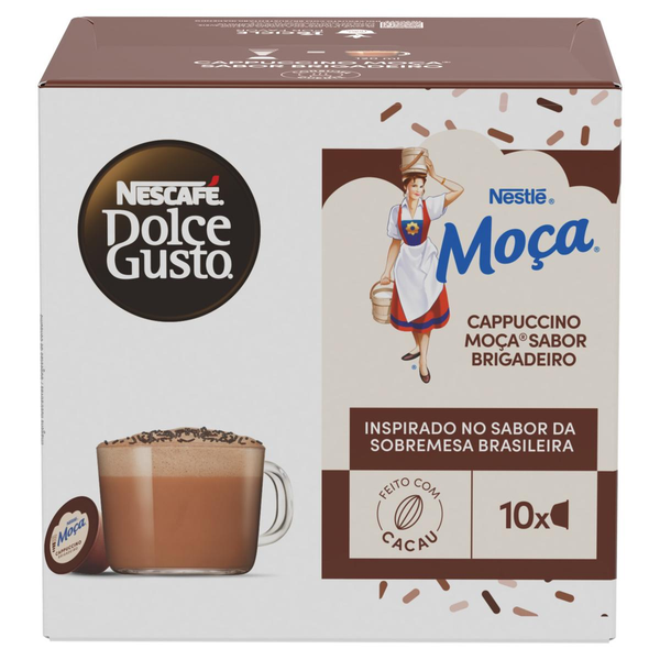 Cappuccino em Cápsula Brigadeiro Moça Nescafé Dolce Gusto Caixa 170g 10 Unidades