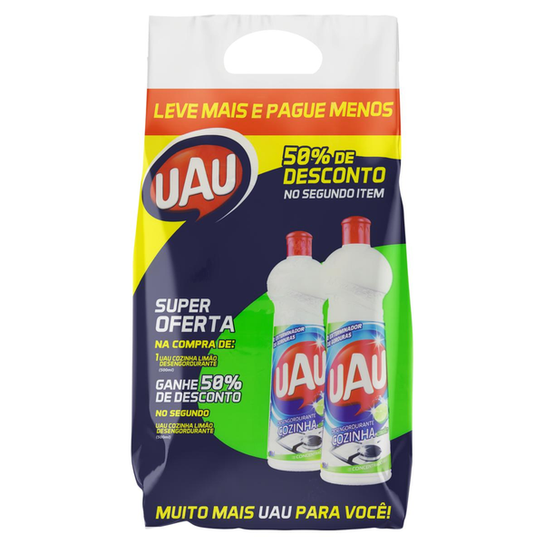Conjunto Limpador Uau 500ml - Cozinha - Desengordurante - Com 50% de Desconto
