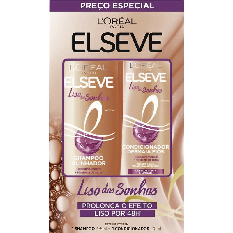 Kit Elseve Shampoo + Condicionador Liso dos sonhos