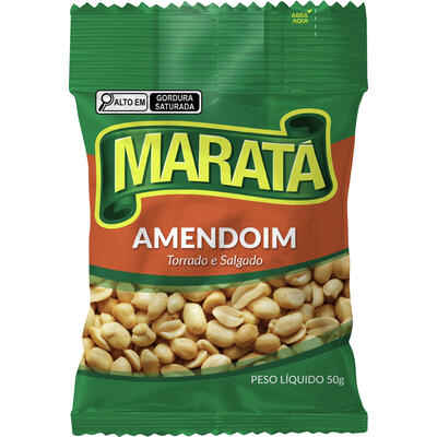 Amendoim Maratá Sem Pele Salgado 50g