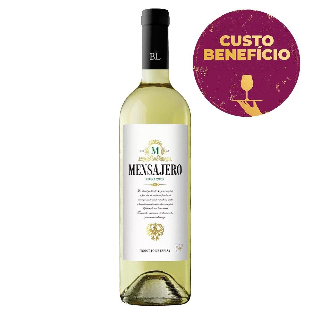 Vinho Branco Espanhol Mensajero 750ml