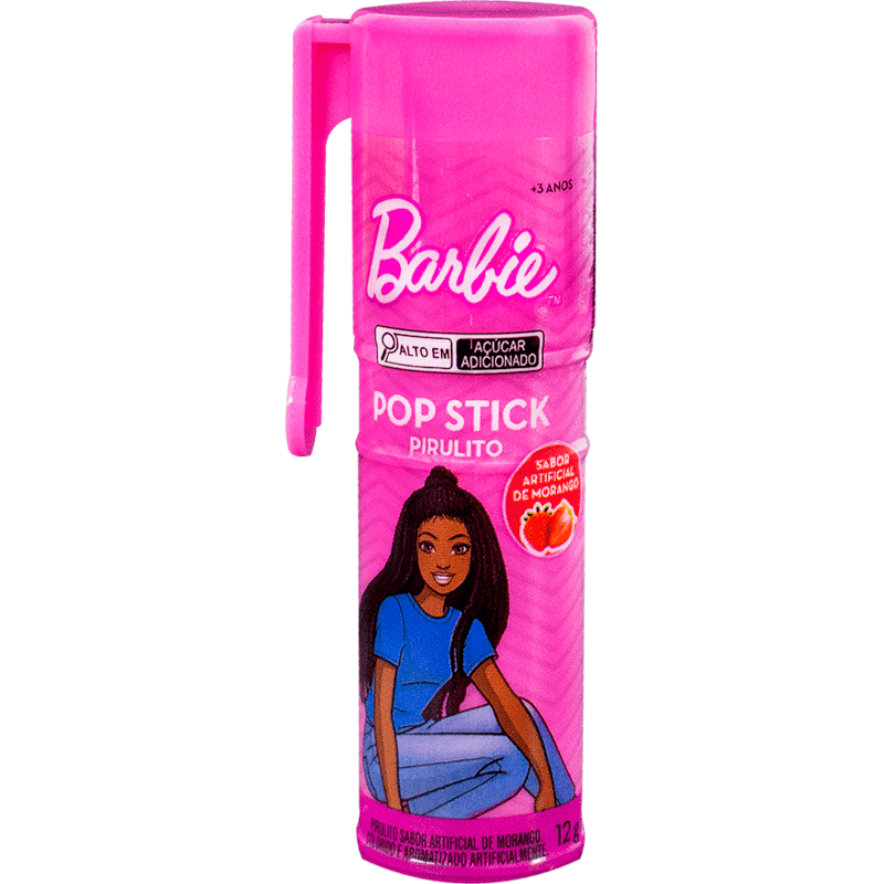 Pirulito Kids Zone Barbie Pop Stick 12g