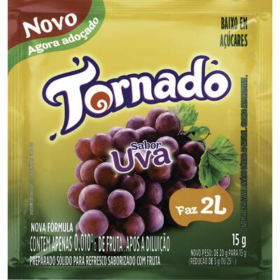 Refresco em Pó Tornado Uva 15g