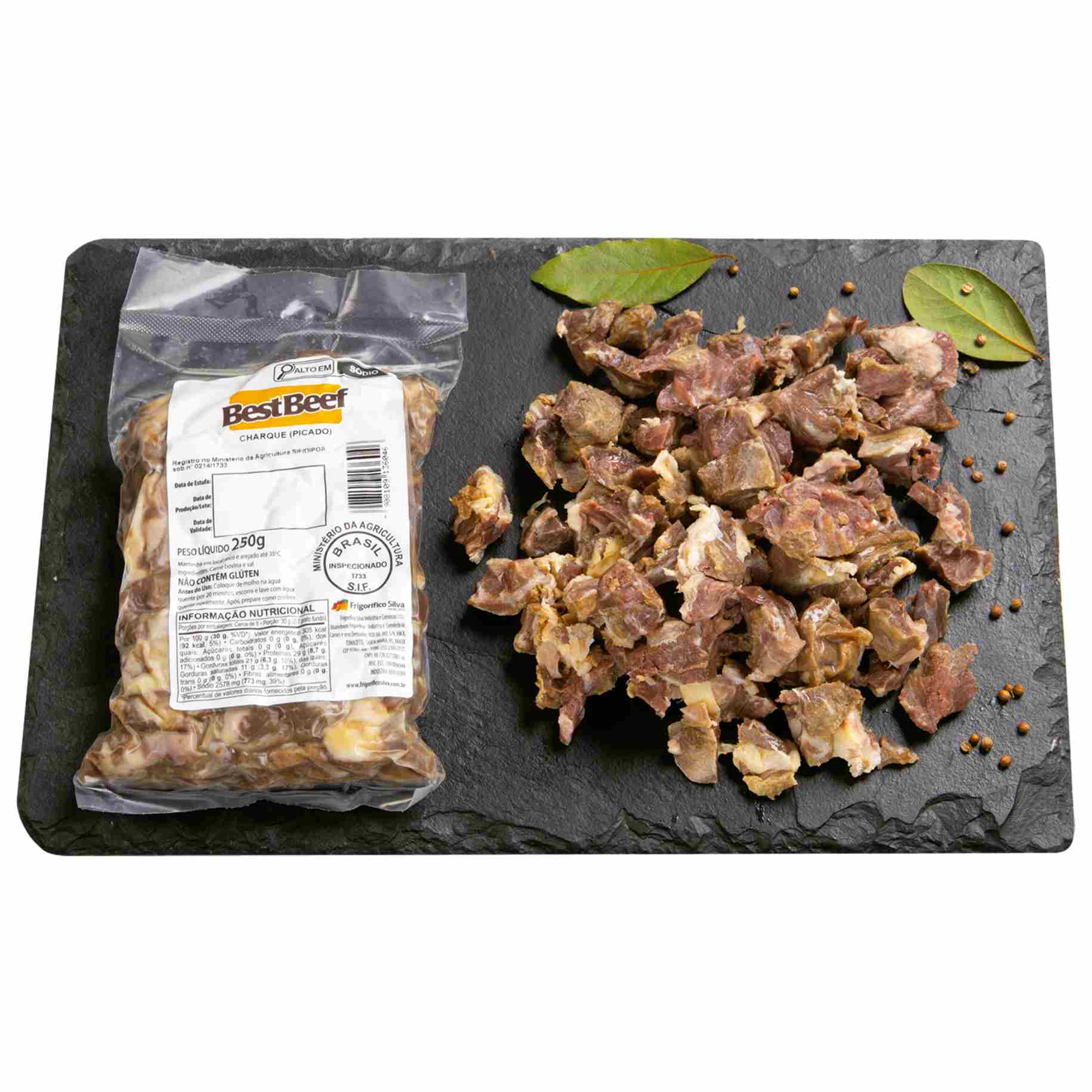 Charque Picado Bovino Embalado a Vácuo Best Beef 250g