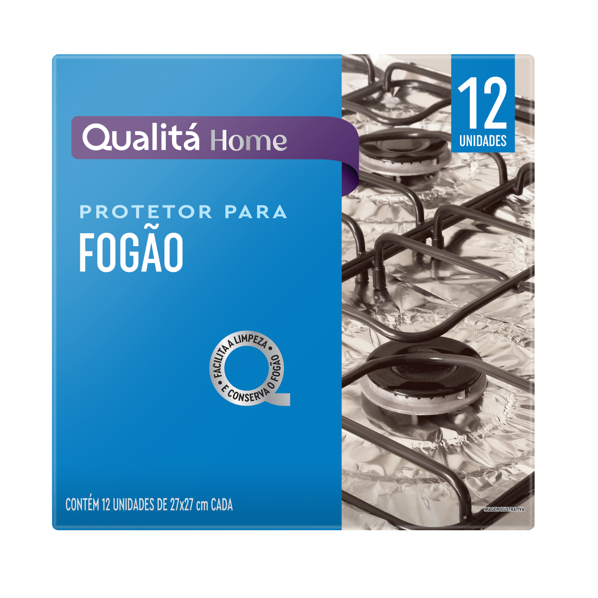 Protetor para Fogão Qualitá 27cm x 27cm 12 Unidades