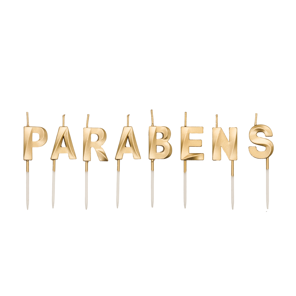 Vela Design "Parabéns" Dourada 1 Unidade