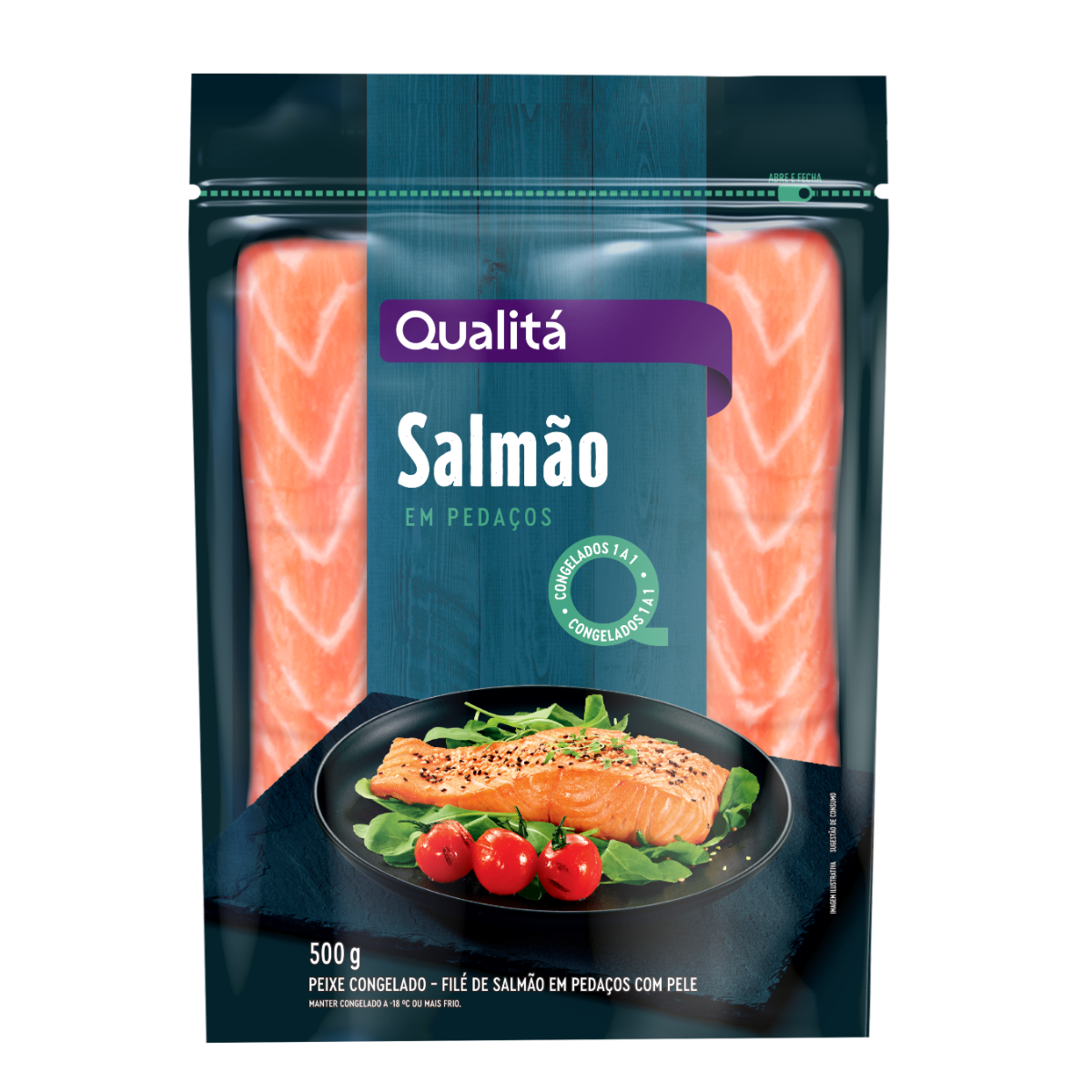 Filé de Salmão Congelado Qualitá Caixa 125g