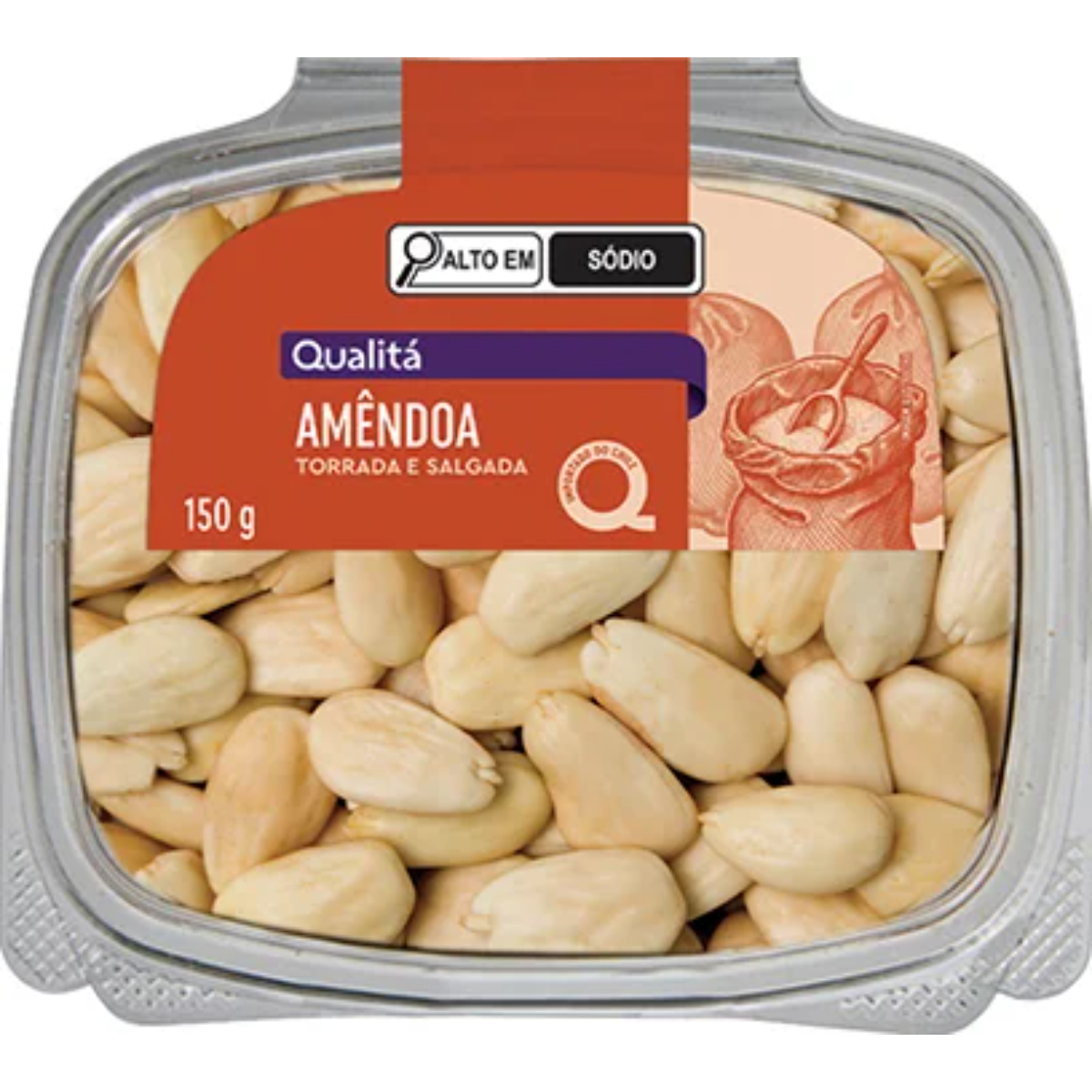 Amendoa Torrada e Salgada Qualitá 150 g