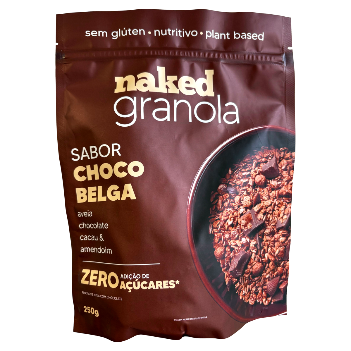 Granola Choco Belga sem Glúten Naked Pouch 250g