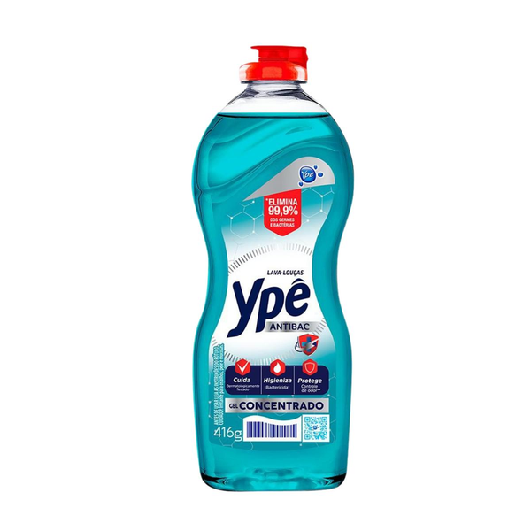 Detergente Gel Ypê Concentrado Antibac 416g