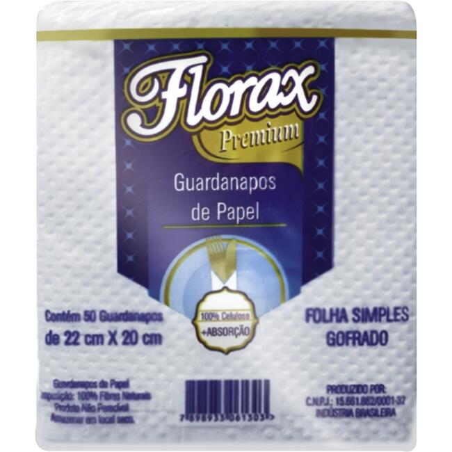 Guardanapo Florax Premium 22x20cm 50 un