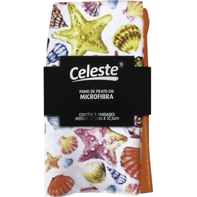 Pano de Microfibra Celeste Multiuso - 57x37cm 3 un