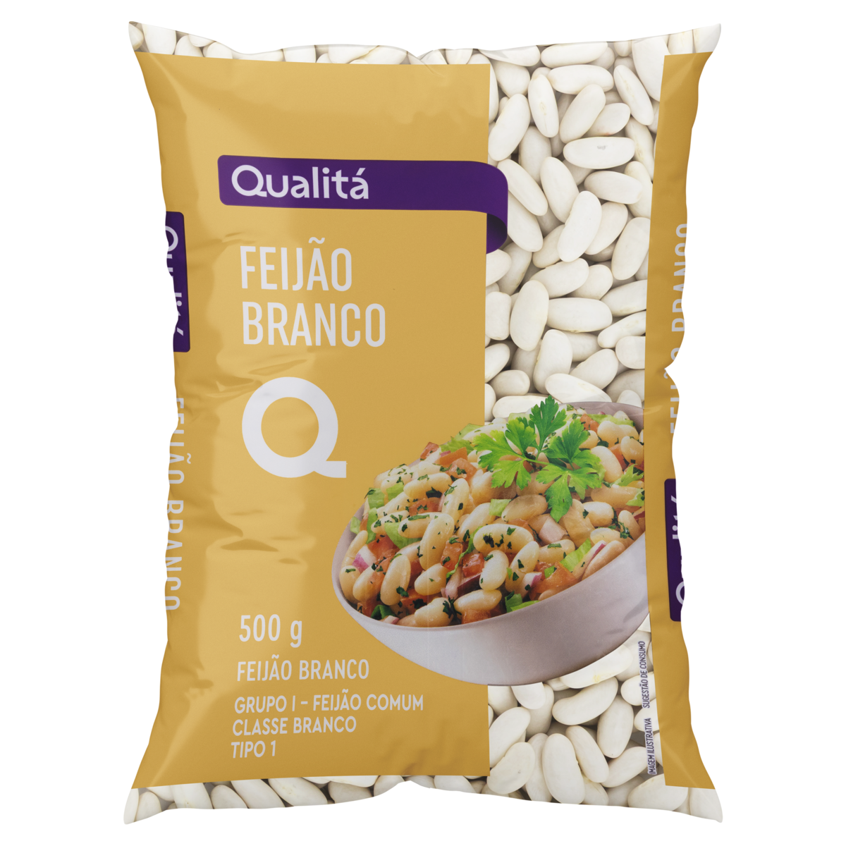 Feijão Branco Tipo 1 Qualitá Pacote 500g