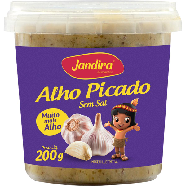 Alho Jandira 200g - Sem Sal - Pote