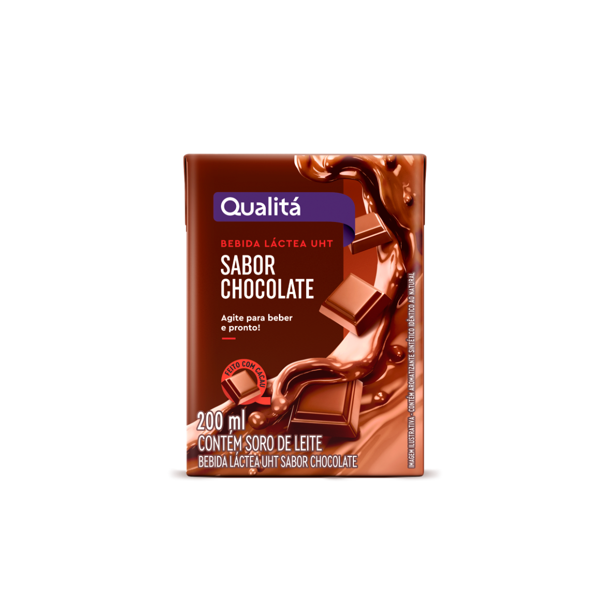 Bebida Láctea UHT Chocolate Qualitá Caixa 200ml