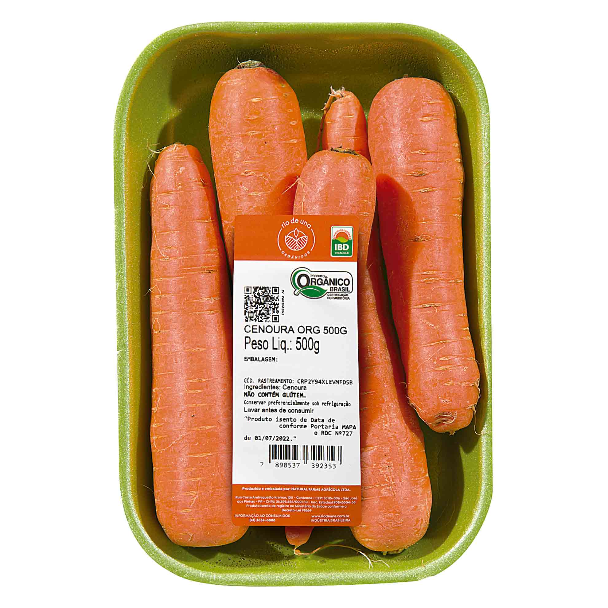 Cenoura Orgânica 500g