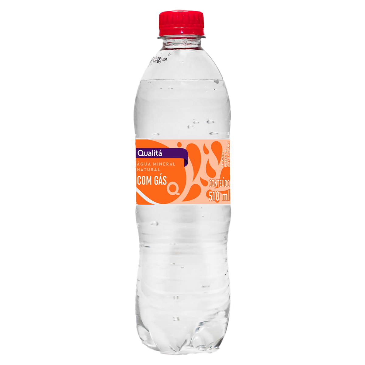 Água Mineral Natural com Gás Qualitá Garrafa 510ml