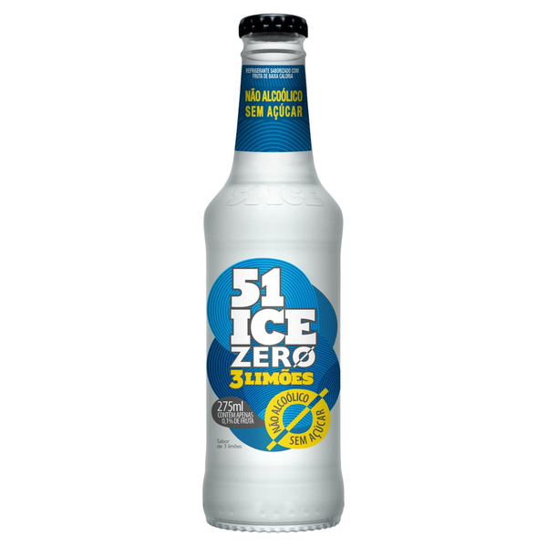 51 Ice Zero 3 Limões Não Alcoól e Sem Açúcar 275ml