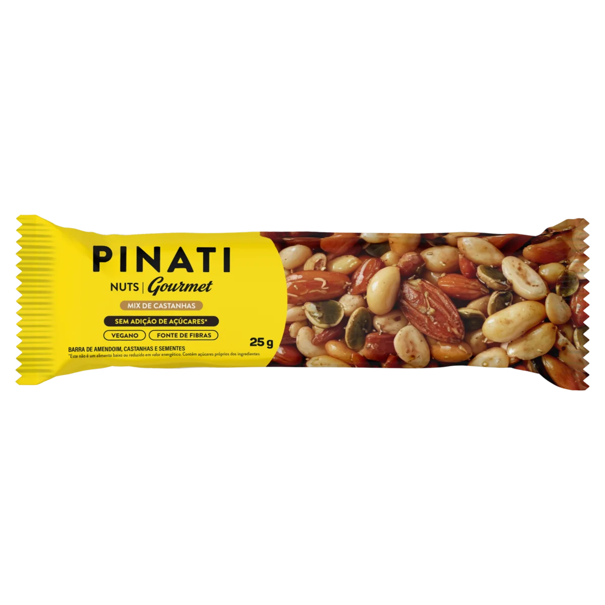 Barra de Nuts Vegana Mix de Castanhas Pinati Gourmet Pacote 25g