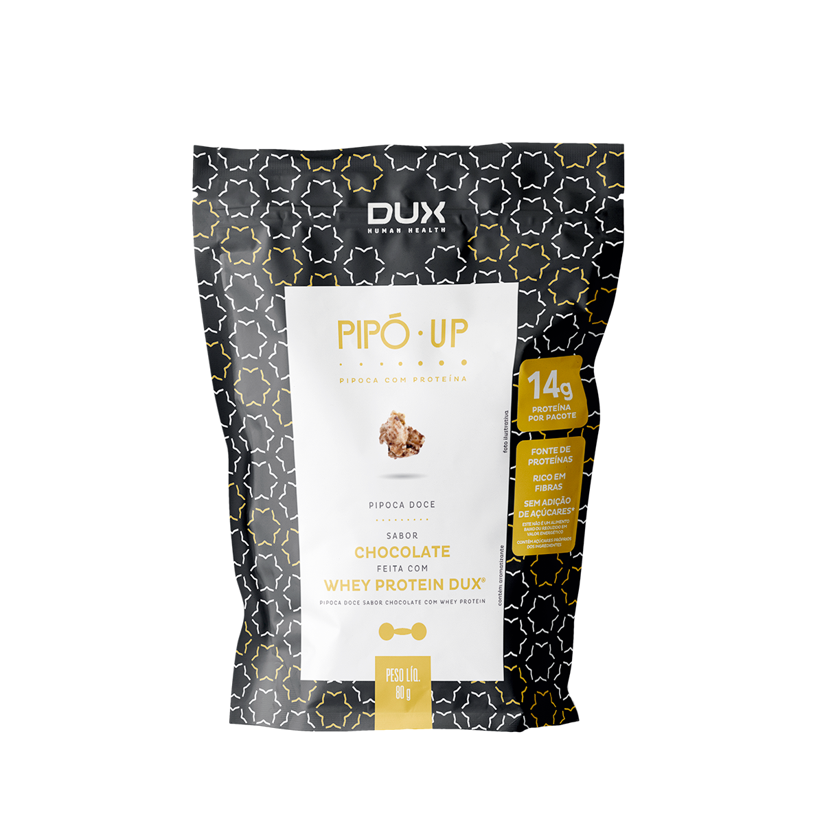 Sachê Pipoca Doce Whey Chocolate DUX 80g