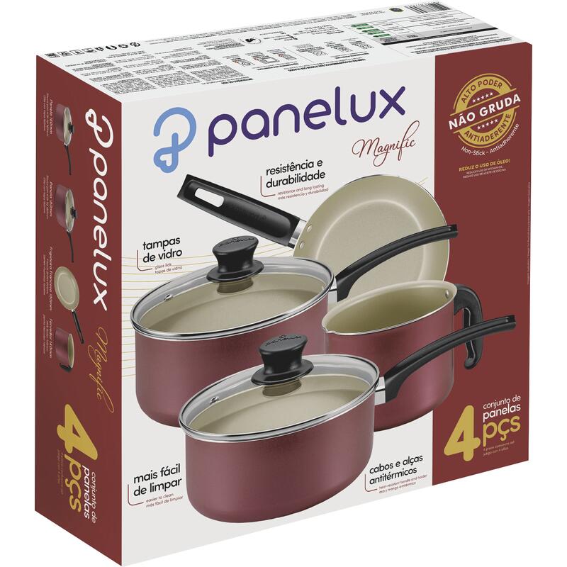 Panela Panelux Cereja 4 pçs
