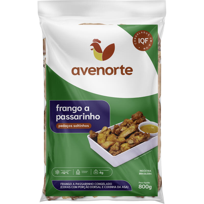 Frango a Passarinho IQF Avenorte Congelado 800g