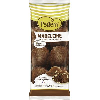 Madeleine Paderri Tradicional De Chocolate 200g