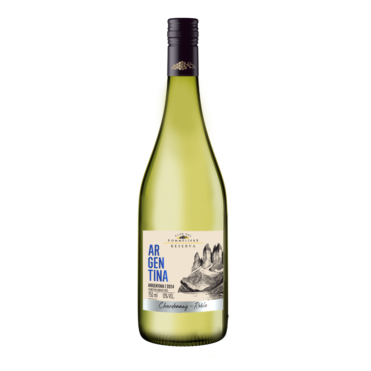 Vinho Branco Argentino Clube Des Sommeliers Roble 750ml