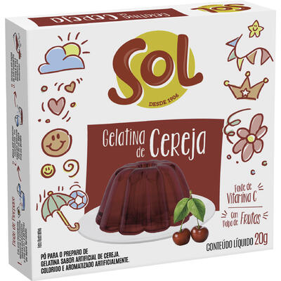 Gelatina Sol Cereja 20g