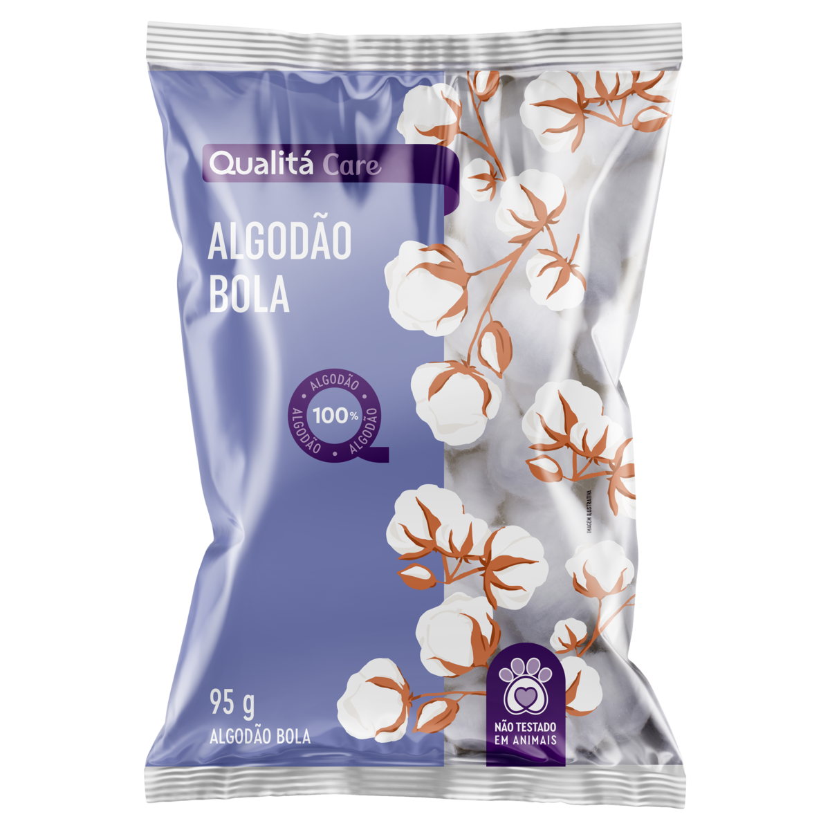 Algodão em Bolas Qualitá Care Pacote 95g