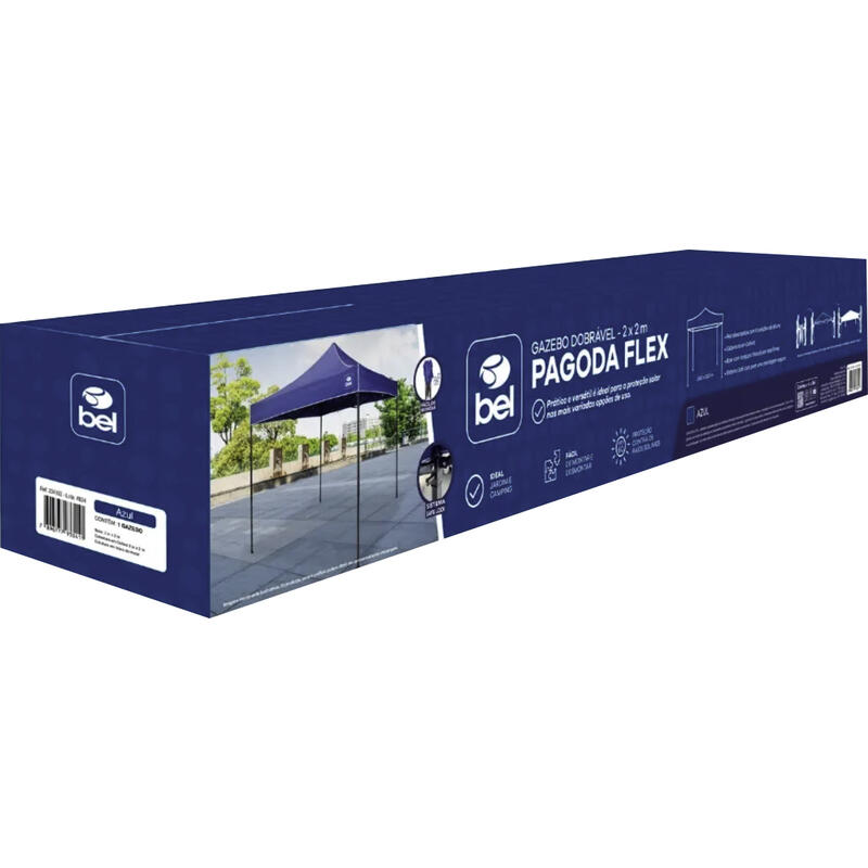 Tenda Gazebo Bel Dobrável 2x2m Azul un
