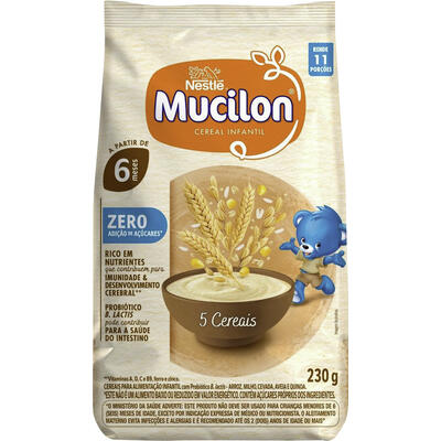 Mucilon 5 Cereais Zero 230g