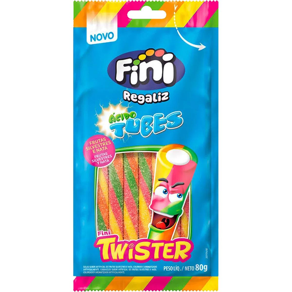 Bala Fini 80g - Tubes - Twister - Cítrico