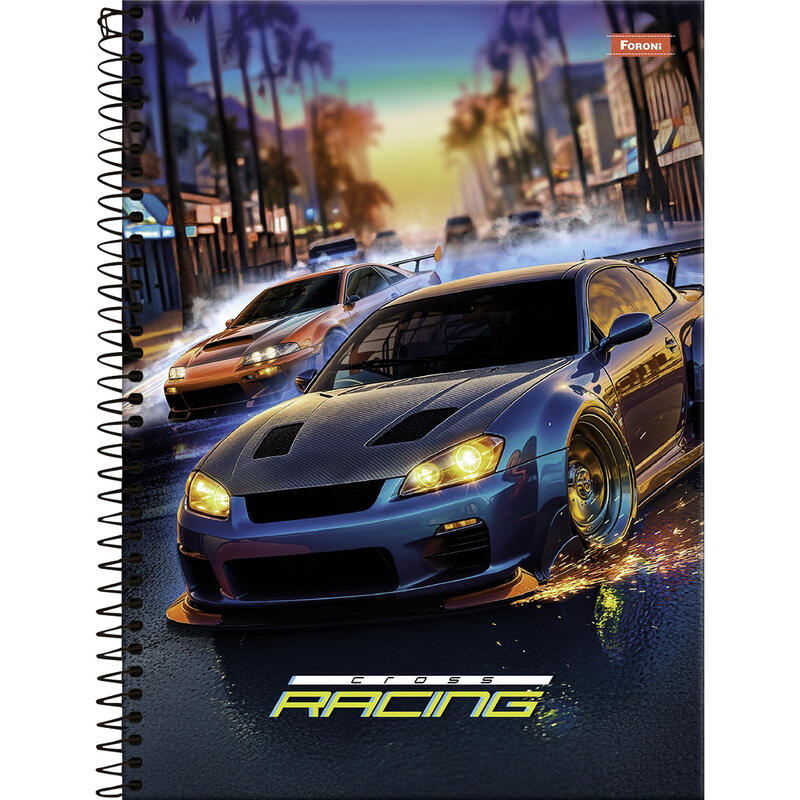 Caderno Cross Racing Foroni 160 folhas un
