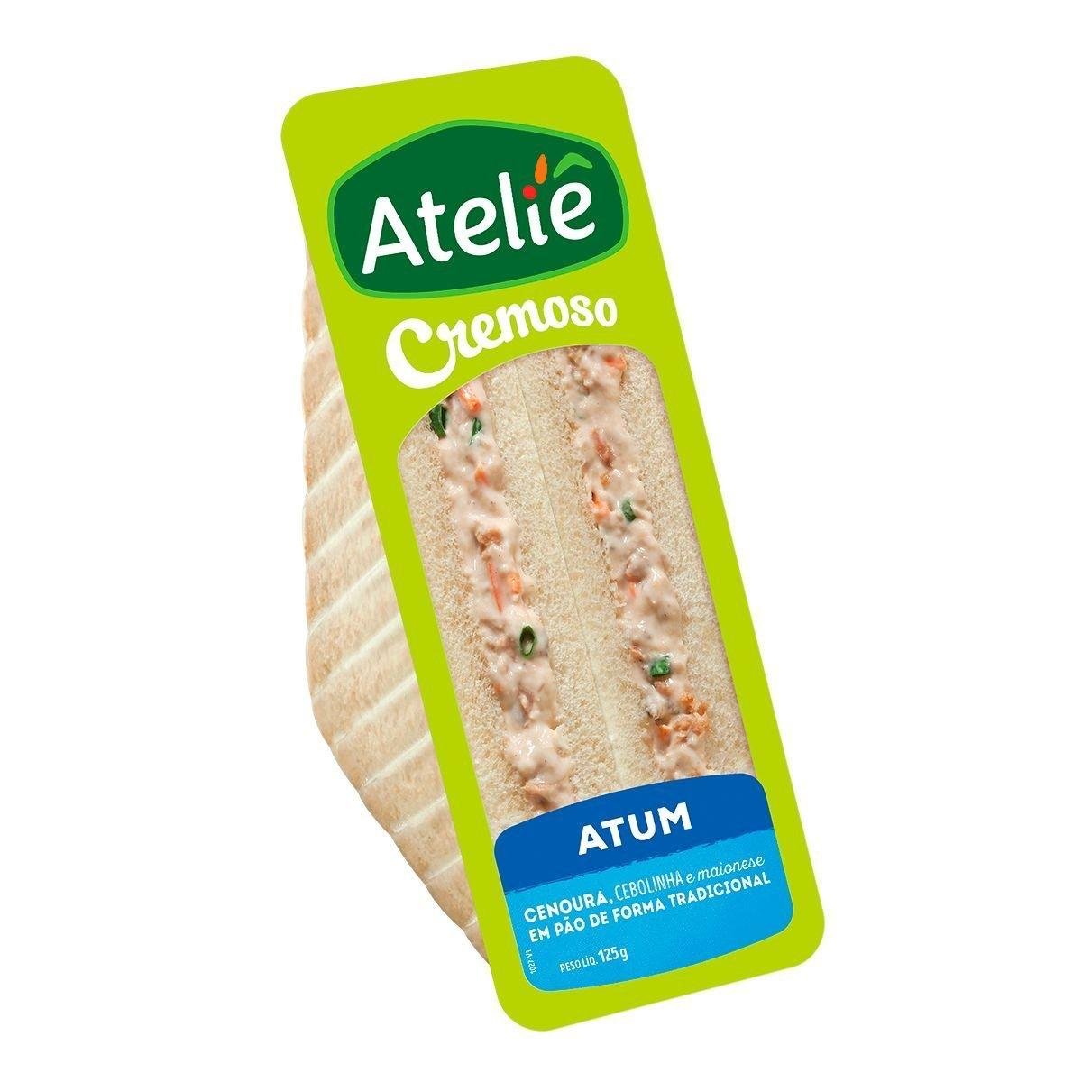 Sanduíche ATELIÊ Sabor Atum Cremoso Pacote 125g