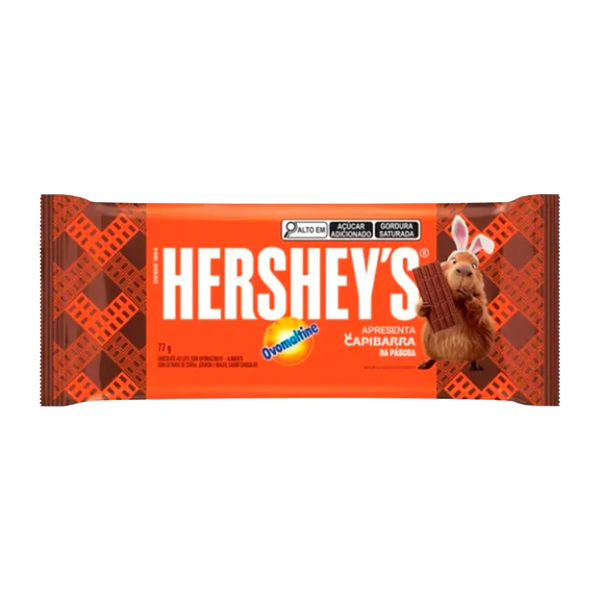 Chocolate ao Leite com Ovomaltine Capibarra da Páscoa Hershey's Pacote 77g
