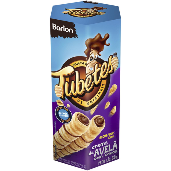 Tubetes Barion 50g - Chocolate com Avelã