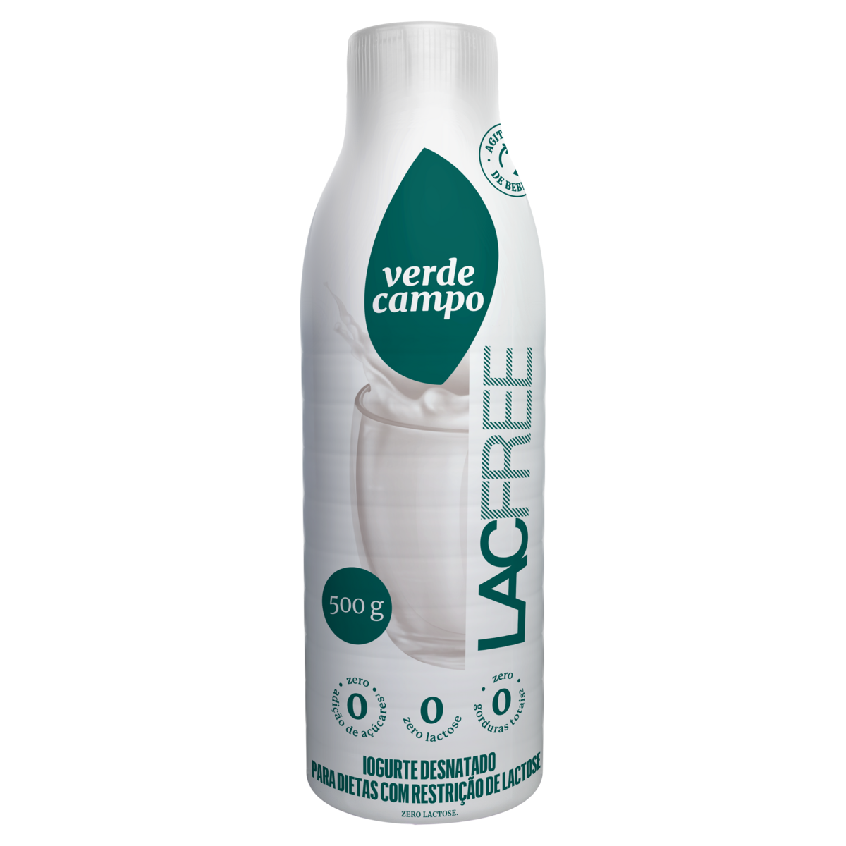 Iogurte Lacfree Verde Campo Natural Desnatado 500g