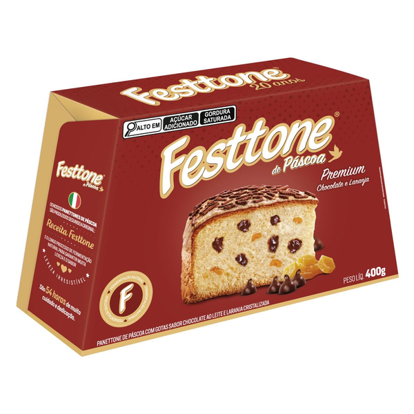 Festtone di Páscoa 400g - Chocolate e Laranja