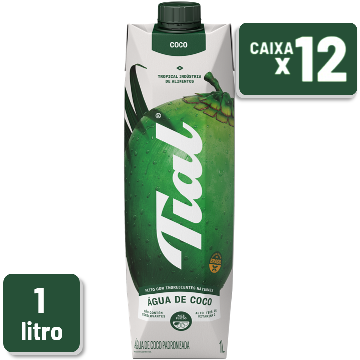 Água de Coco Tial Tetra Pak 1L Caixa c/ 12 un