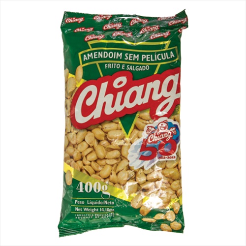 Amendoim Sem Película Chiang 400g Frito E Salgado