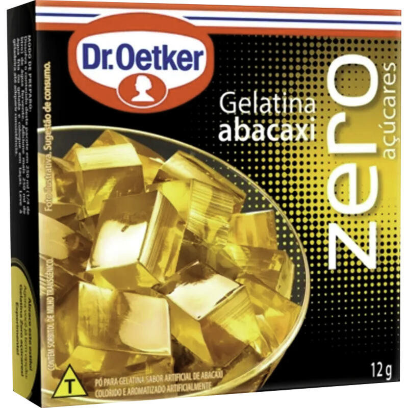 Pó para gelatina DR OETKER zero abacaxi 12g