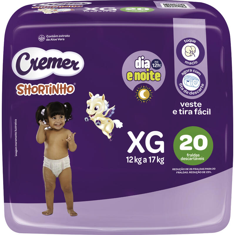 Fralda Descartável Cremer Short Jumbo XG 20 un