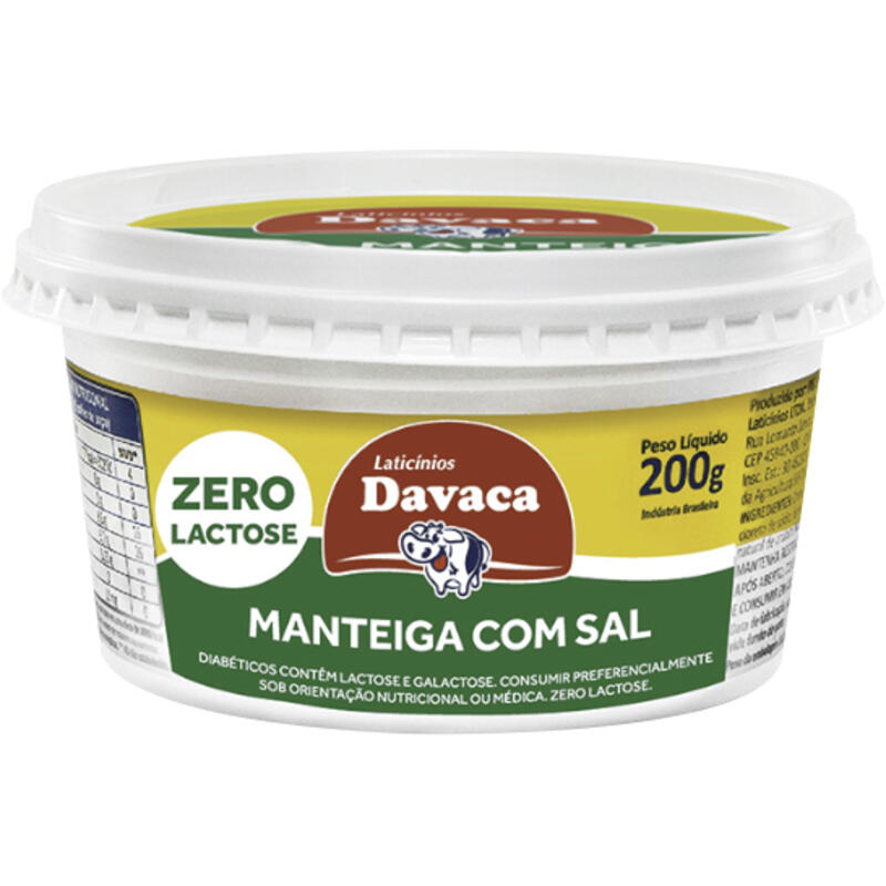 Manteiga Davaca Zero Lactose 200g