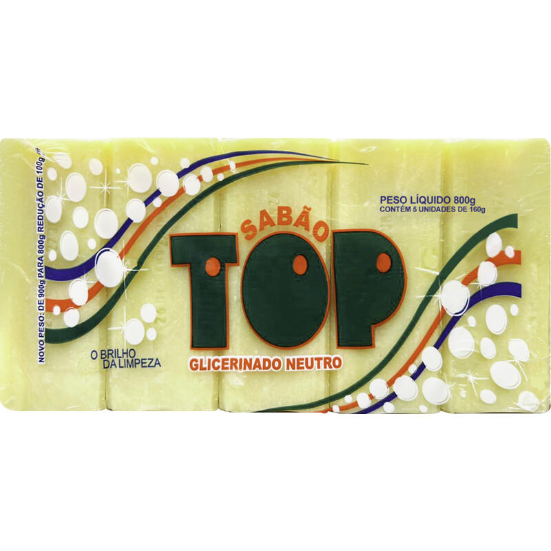 Sabão em Pedaço Top Glicerinado Neutro 5x160g