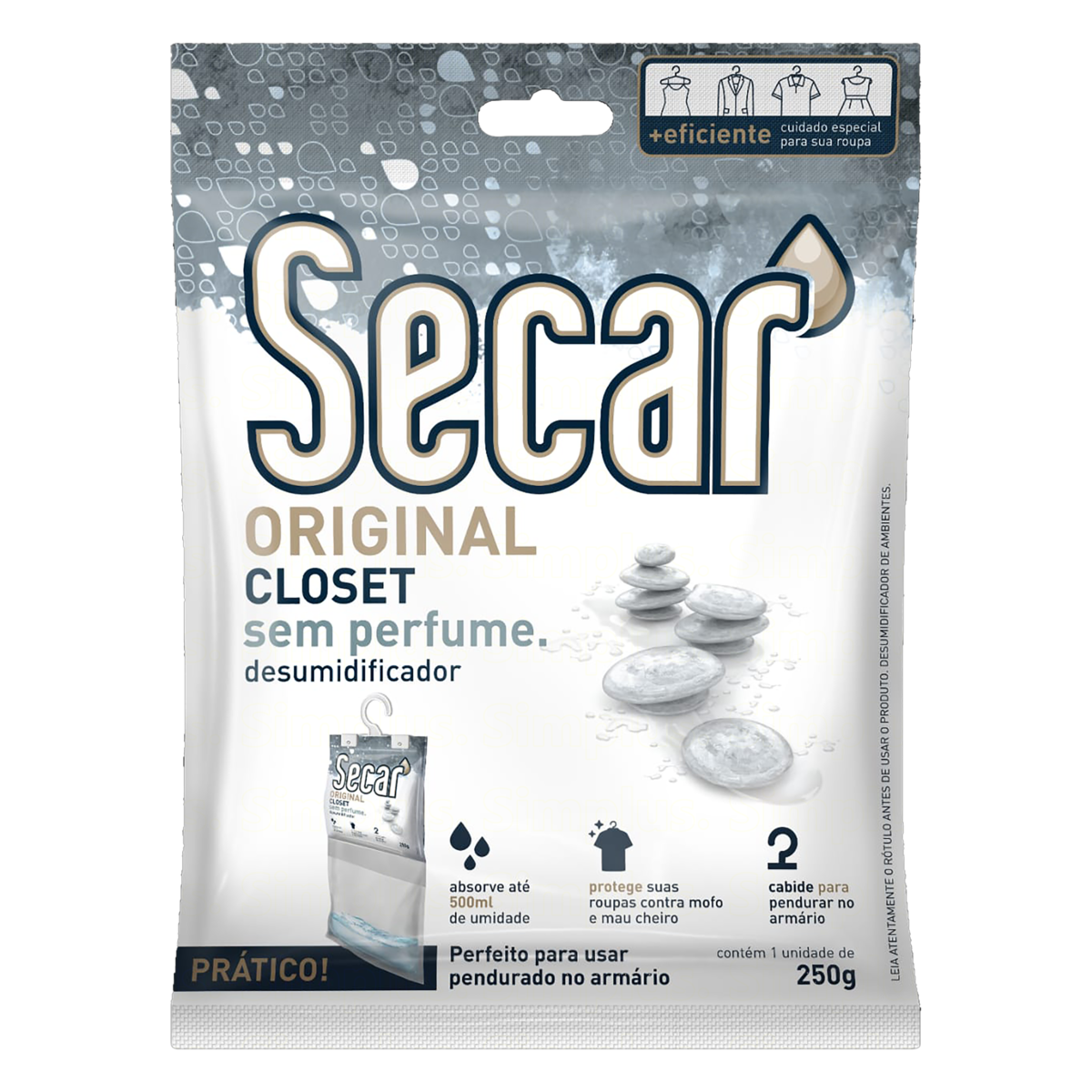 Desumidificador Closet sem Perfume Secar Sachê 250g
