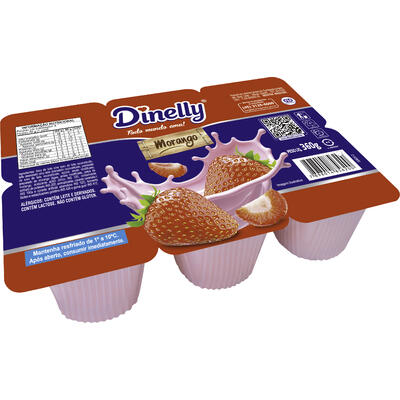 Bebida Láctea Dinelly Morango 360g
