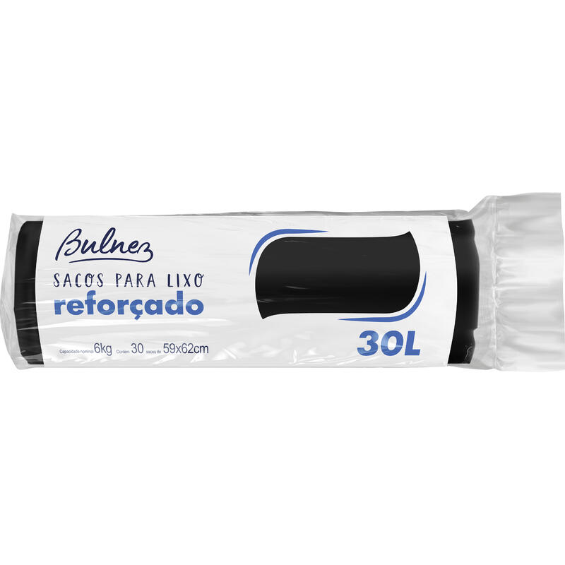 Saco de Lixo Bulnez Reforçado 30L 30 un